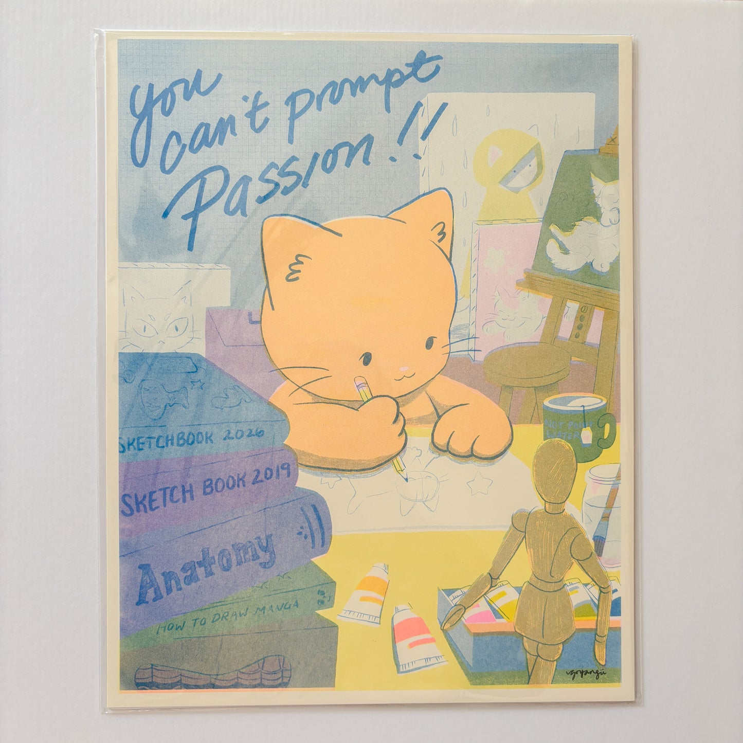 You Can't Prompt Passion 11x14 RISO Print