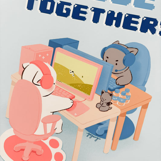 Let's Queue Together 8"x10" Art Print