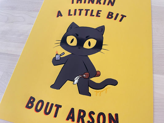 Arson Cat 8" x 10" Art Print