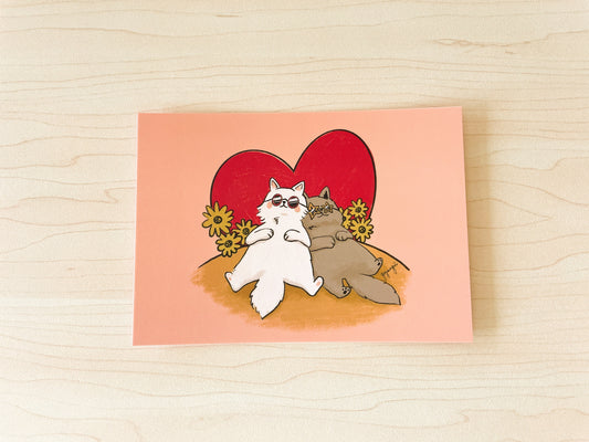 BFF Cats Mini Print / Postcard