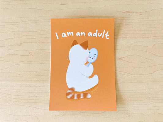 I am an Adult Mini Print / Postcard