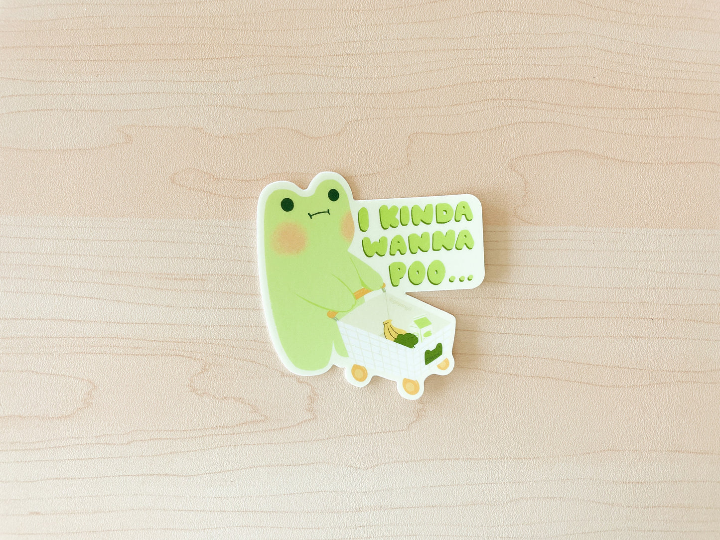 Poo Frog Waterproof Vinyl Sticker