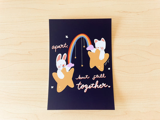 Starry Friends Mini Print / Postcard