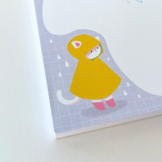 Rainy Cat Notepad - Memo Pad