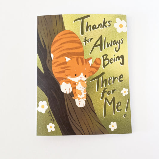 Tree Cat Thank You Card Greeting Card