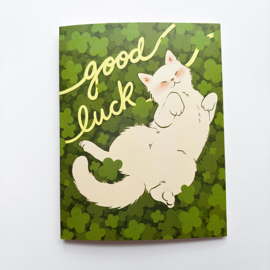 Good Luck Cat Greeting Card