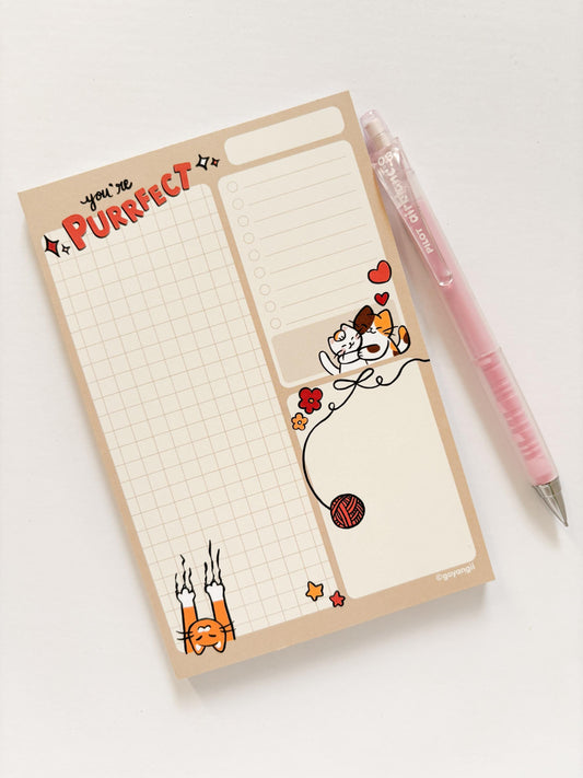 Purrfect Cats Notepad - Memo Pad