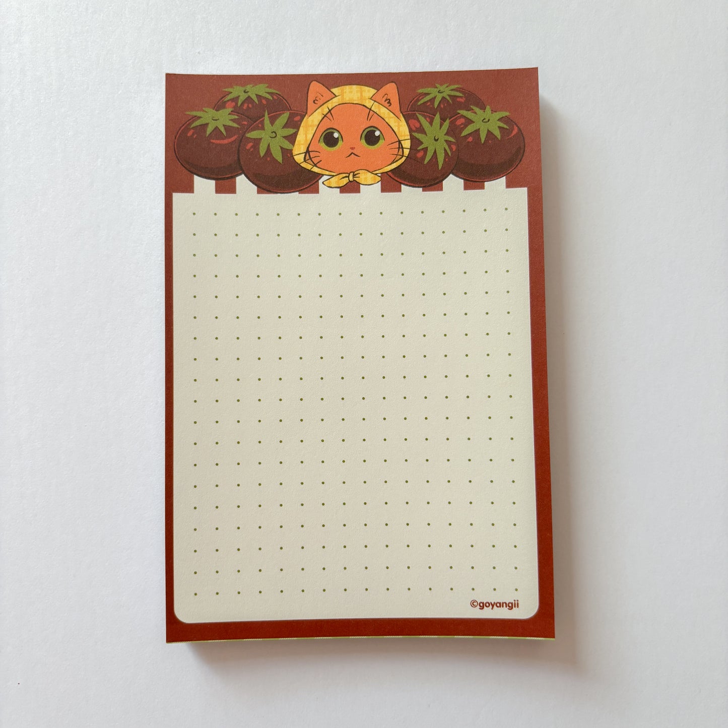 Tomato Cat Notepad - Memopad