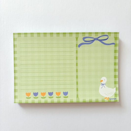 Duck and Tulips Notepad - Memopad