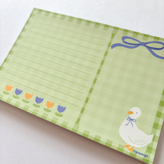 Duck and Tulips Notepad - Memopad