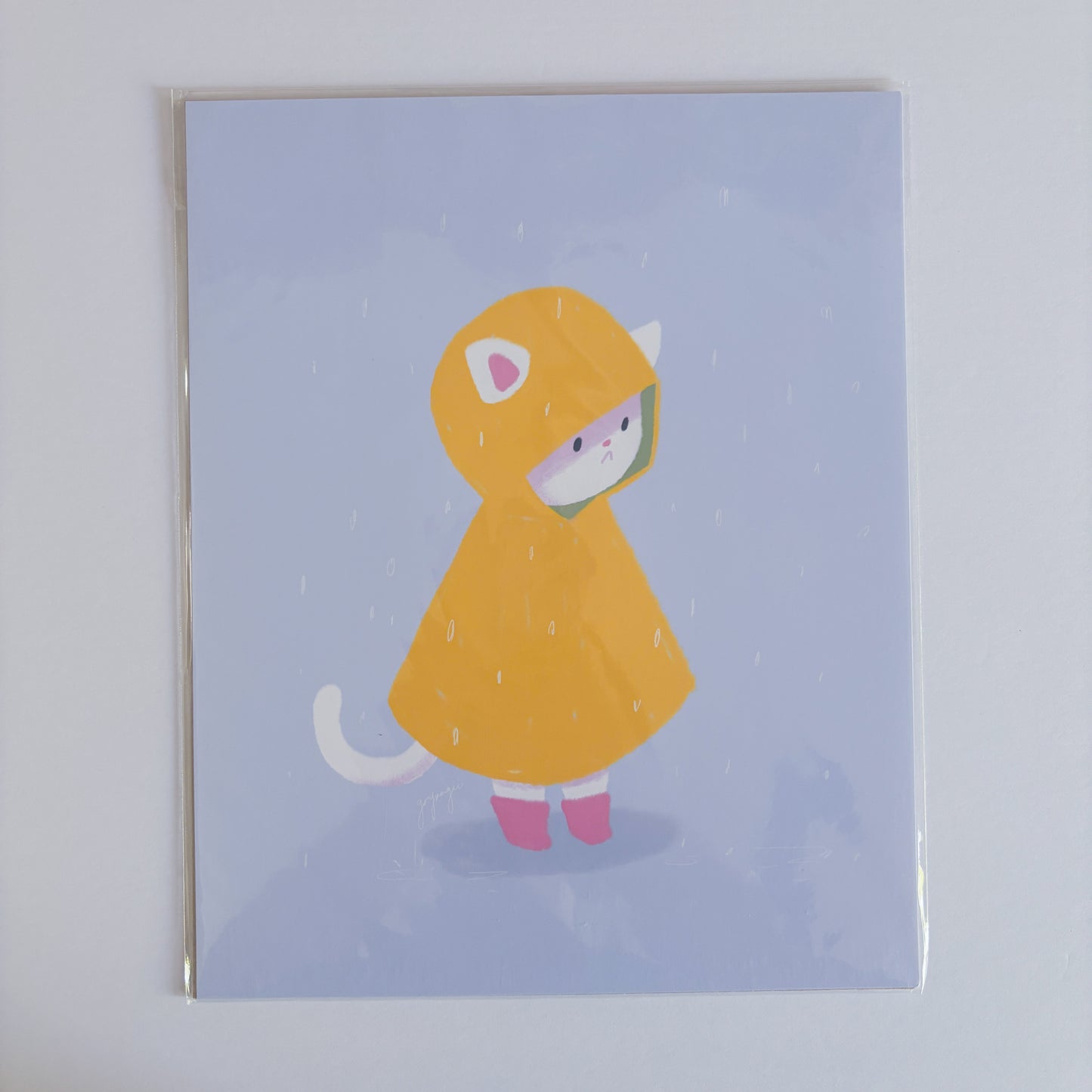 Rainy Cat 8"x10" Art Print