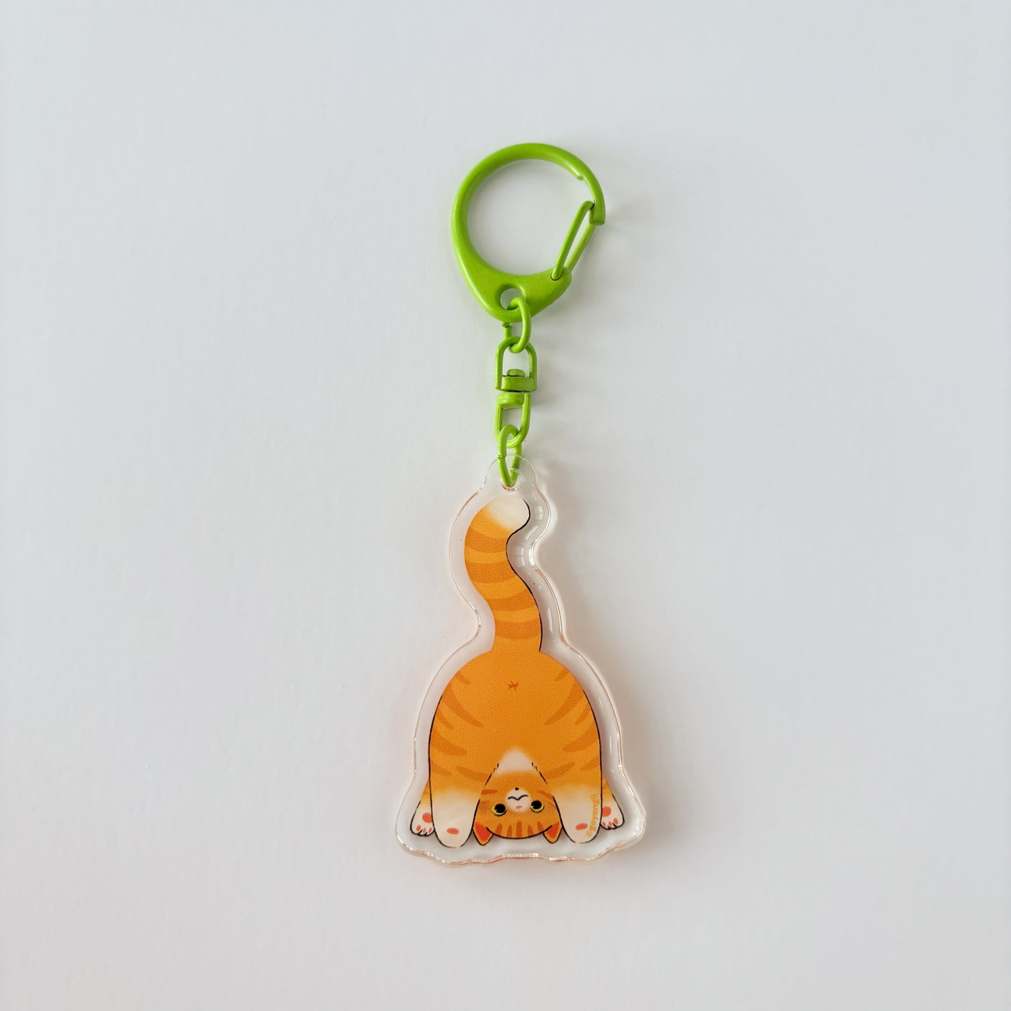 Peekaboo Cat Glitter Acrylic Keychain