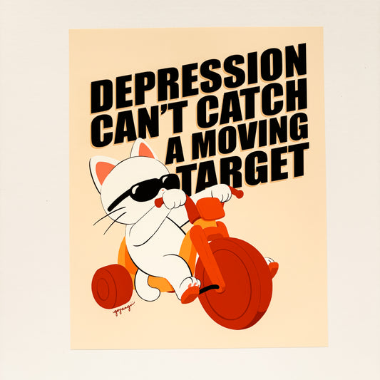 Depression Cat 8"x10" Art Print