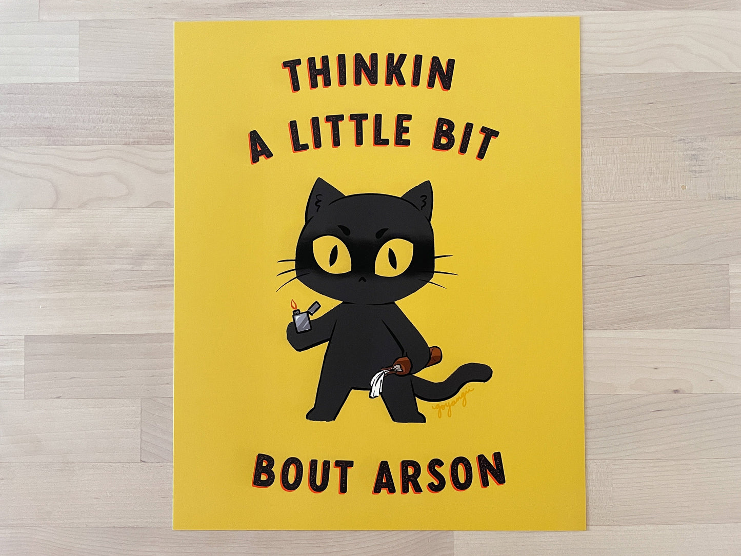 Arson Cat 8" x 10" Art Print