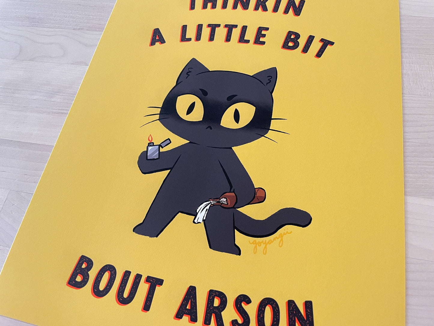 Arson Cat 8" x 10" Art Print