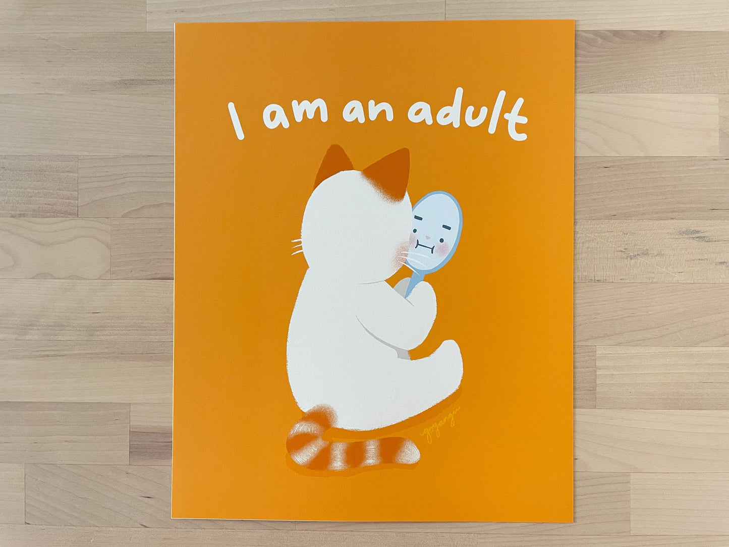 Adult Cat 8" x 10" Art Print