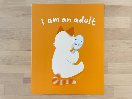 Adult Cat 8" x 10" Art Print