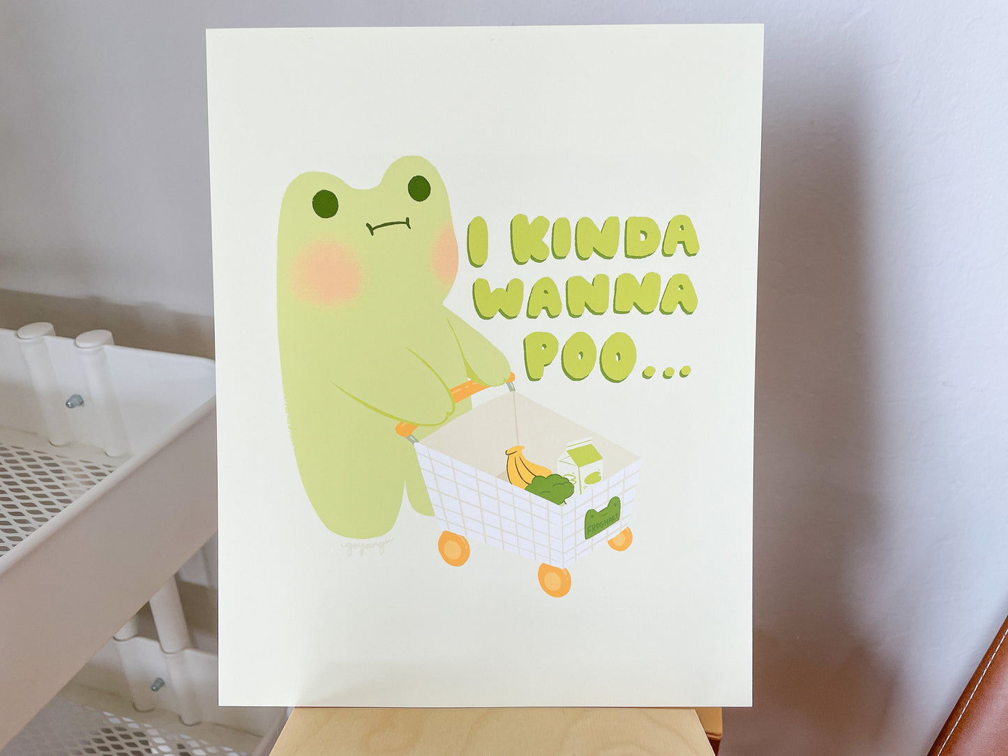 Poo Frog 8" x 10" Art Print