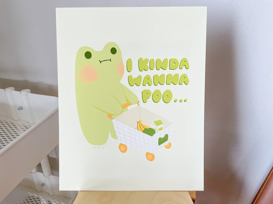 Poo Frog 8" x 10" Art Print