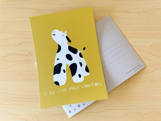 Cow Dog Mini Print / Postcard