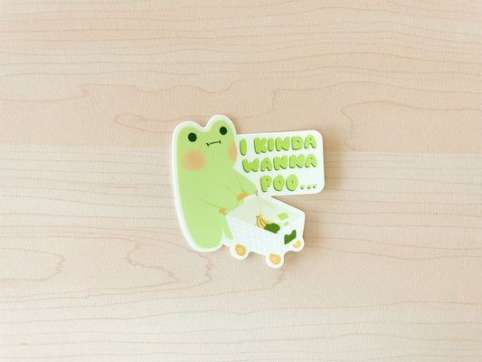 Poo Frog Waterproof Vinyl Sticker