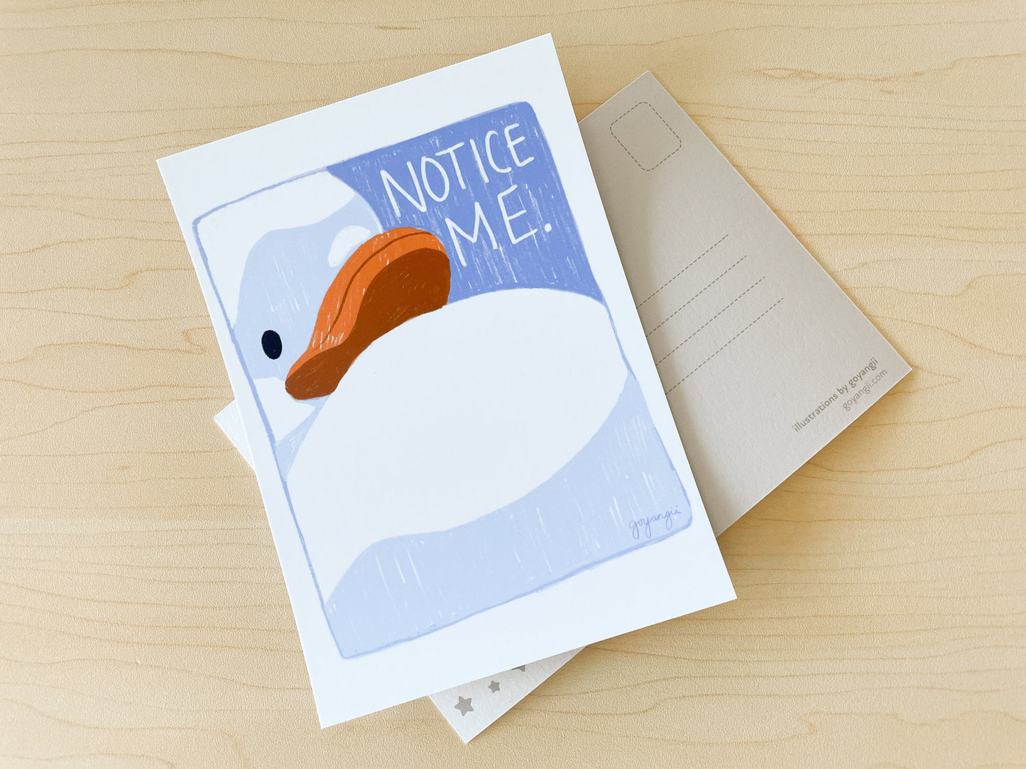 Notice Me Duck Mini Print / Postcard