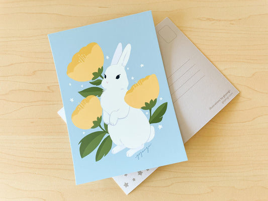 Spring Bunny Mini Print / Postcard