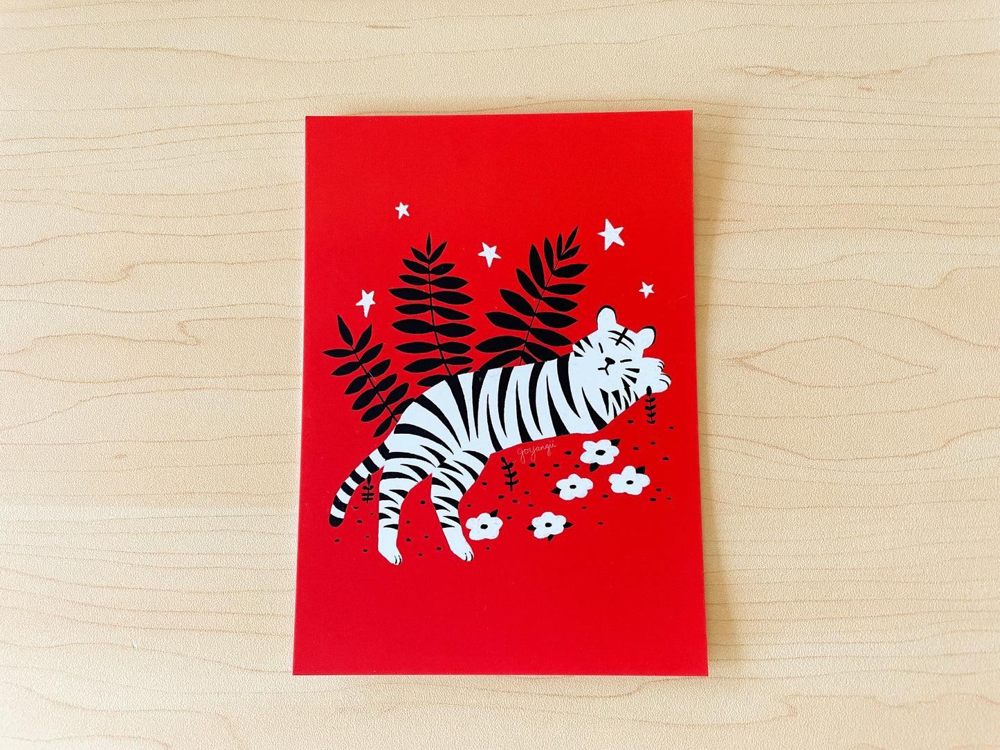 Sleeping Tiger Mini Print / Postcard