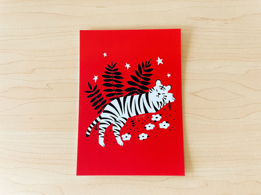 Sleeping Tiger Mini Print / Postcard
