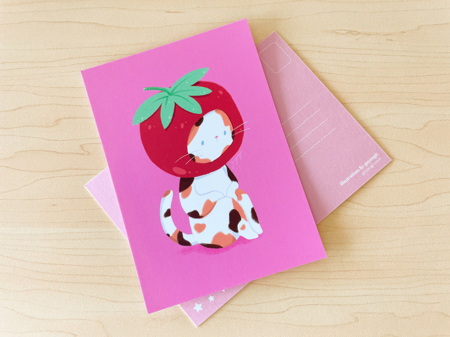 Tomato Cat Mini Print / Postcard