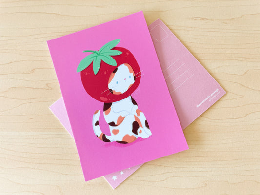 Tomato Cat Mini Print / Postcard