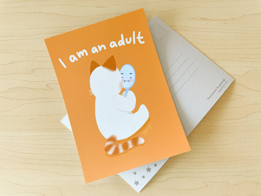 I am an Adult Mini Print / Postcard
