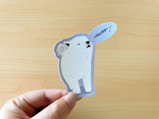 Smol Awoo Samoyed Waterproof Vinyl Sticker