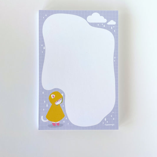 Rainy Cat Notepad - Memo Pad