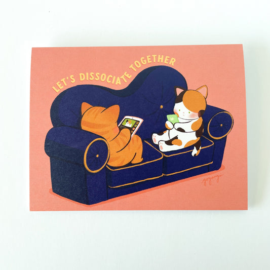 Couch Cats Love Greeting Card