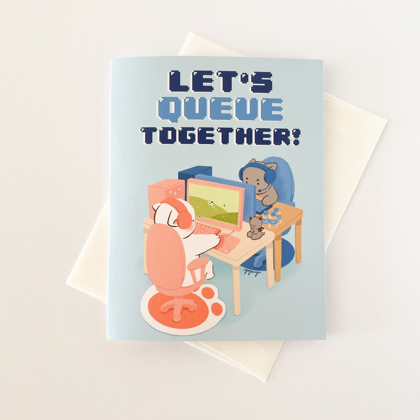 Let's Queue Together Greeting Card