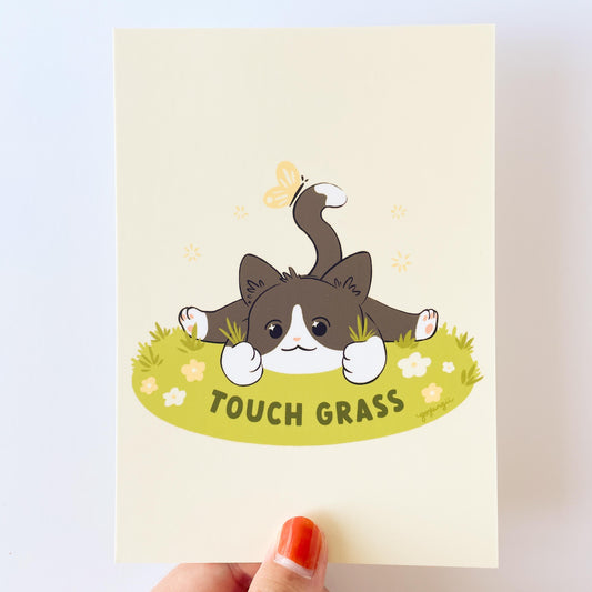 Touch Grass Mini Print / Postcard
