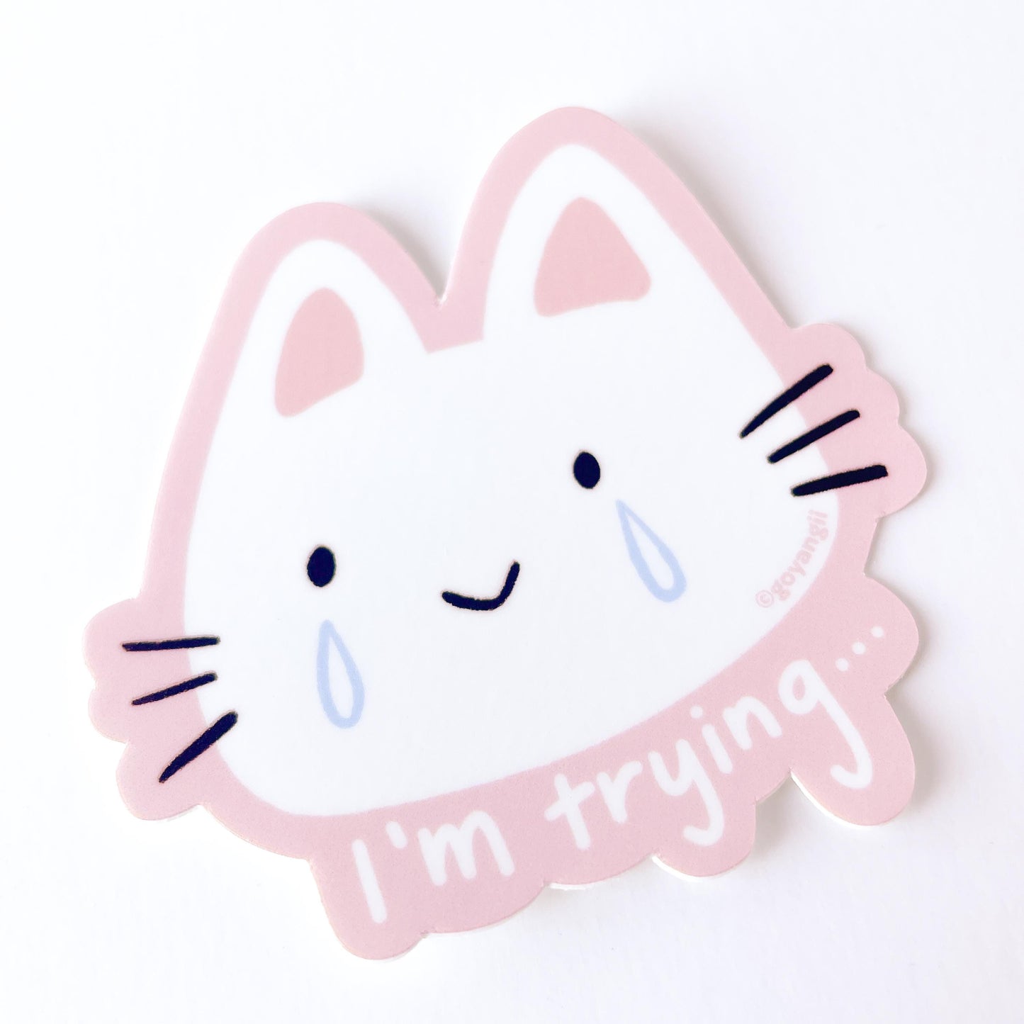 I'm Trying Cat Waterproof Vinyl Sticker