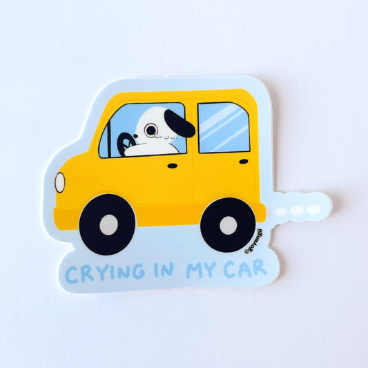 Crying In My Car Waterproof Vinyl Sticker