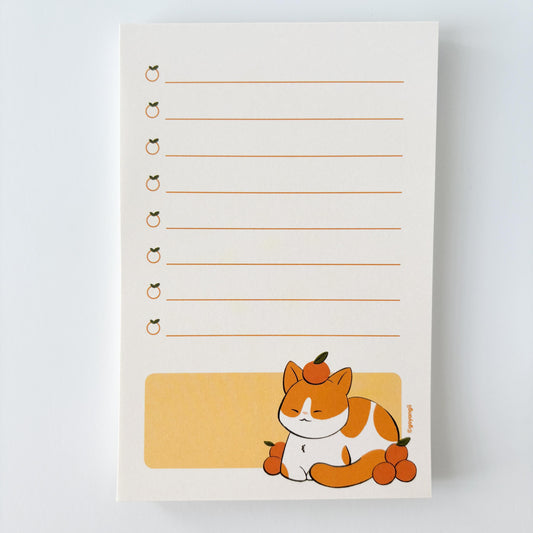 Orange Cat Notepad - Memo Pad