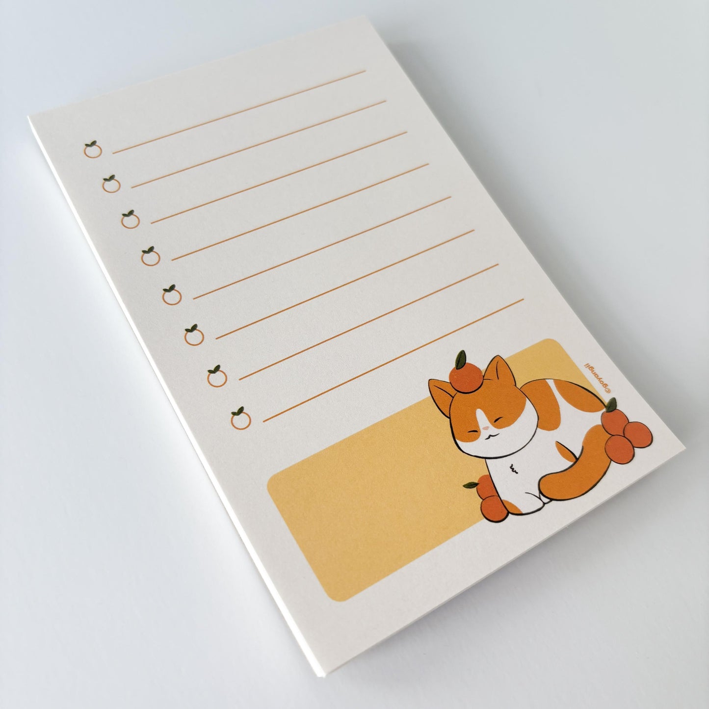 Orange Cat Notepad - Memo Pad