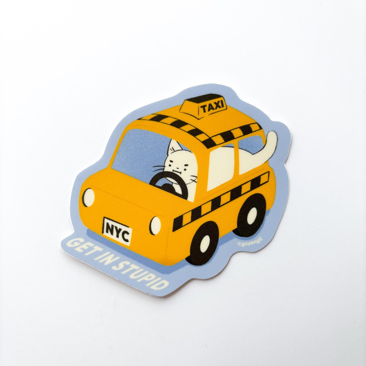 Cat Taxi Waterproof Vinyl Sticker