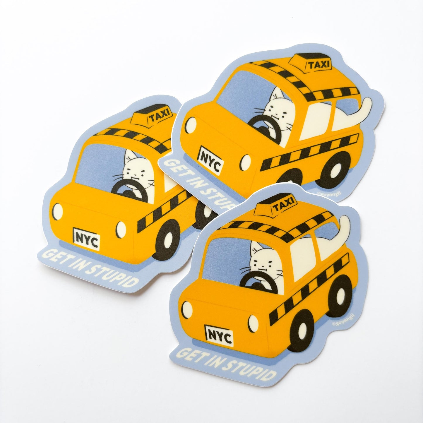 Cat Taxi Waterproof Vinyl Sticker