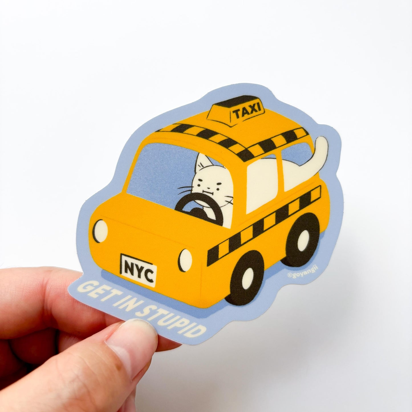 Cat Taxi Waterproof Vinyl Sticker